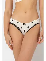 Puantiyeli Dantel Kenarlı Rahat Kalıp Şık Kadın Külot Miorre 001-001039 görsel 4