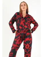 Red Flowers Uzun Kollu Kadın Pijama Takım DoReMi 002-000089 detay görünüm