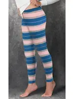 Renkli Çizgili Pamuklu Kız Çocuk Tayt Doreanse 4322 Mavi