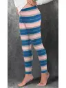 Renkli Çizgili Pamuklu Kız Çocuk Tayt Doreanse 4322