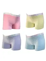 Renkli Lastikli Kız Çocuk Likralı Boxer 4 lü Paket Öztaş 4731-H Asorti