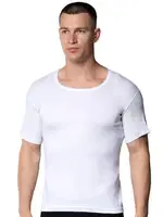 Ribana Bisiklet Yaka Kısa Kollu Erkek Atlet 6lı Gümüş 3004 - 6 Adet Beyaz