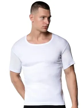 Gümüş Ribana Bisiklet Yaka Kısa Kollu Erkek Atlet 6lı Gümüş 3004 - 6 Adet - Alternatif Görünüm