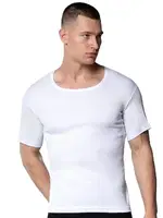 Ribana Bisiklet Yaka Kısa Kollu Erkek Atlet 6lı Gümüş 3004 - 6 Adet Beyaz detay görünüm