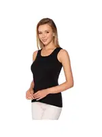 Ribana Geniş Askılı Düz Biye Siyah Kadın Atlet Gümüş 4024  - 6 Adet Siyah detay görünüm