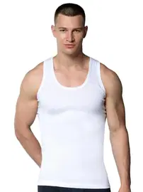 Gümüş Ribana Klasik Erkek Atlet Beyaz 6lı Gümüş 3002 - 6 Adet