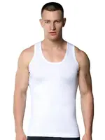 Ribana Klasik Erkek Atlet Beyaz 6lı Gümüş 3002 - 6 Adet Beyaz detay görünüm