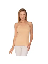 Gümüş Ribana Ten İnce Askılı Düz Biye Kadın Atlet Gümüş 4023 - 6 Adet