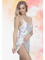 Saten Beyaz Asklı Fantezi Mini Gecelik SHE 1332 Beyaz farklı açı