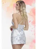 Saten Beyaz Asklı Fantezi Mini Gecelik SHE 1332 Beyaz görsel 4