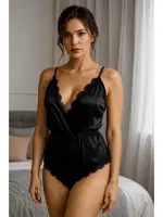 Saten Dantelli Tulum Venlisa V2904 Siyah görsel 4