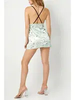 Saten Midi Siyah Dantel Kenarlı Fantezi Gecelik SHE 1327 Beyaz görsel 5