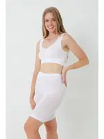 Seamless Dikişsiz Uzun Paçalı Kadın Boxer 1410 Beyaz görsel 9