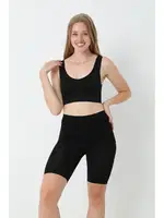 Seamless Dikişsiz Uzun Paçalı Kadın Boxer 1410 Siyah