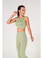 Kalın Askılı Seamless Fitilli Spor Sütyeni FormActive 1510 Yeşil detay görünüm