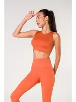 Fitilli Kalın Askılı Seamless Kadın Spor Sütyeni FormActive 1510 Turuncu farklı açı