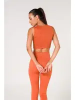 Fitilli Kalın Askılı Seamless Kadın Spor Sütyeni FormActive 1510 Turuncu görsel 4