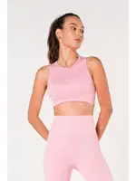 Kalın Askılı Seamless Fitilli Spor Sütyeni FormActive 1510 Pembe görsel 4