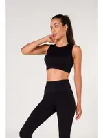 Siyah Seamless Fitilli Spor Sütyeni FormActive 1510 Siyah detay görünüm