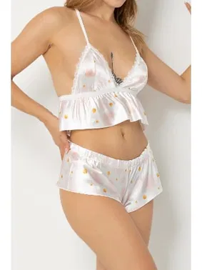 SHE Sırt Çapraz Askılı Erotik Kadın Şort Takım SHE 2027