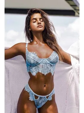 SHE Dantelli Beyaz Erotik Kadın Sütyen Takım SHE 2044 - Alternatif Görünüm