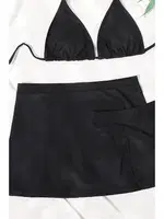 Şık Yırtmaçlı Deniz Eteği Etek Angelsin MS 43928-Siyah Siyah detay görünüm