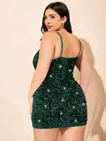 Simli Askılı Siyah Seksi Mini Büyük Beden Kulüp Elbise Pink Night 6514 Siyah farklı açı