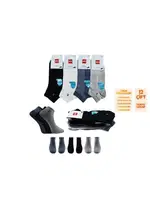 Penye Karışık Renk Ter Emici Erkek Patik Çorap 12'li Şirin 7010-12 - 12 ADET