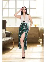 Sırt Dekolteli Dantelli Uzun Gecelik İzabel 2013 Yeşil