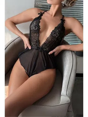 missisX Sırtı Çapraz Askılı Dantel Fantazi Babydoll MissisX 605