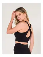 Sırtı Çapraz Askılı Dikişsiz Sporcu Sütyeni FormActive 1610 Siyah görsel 11