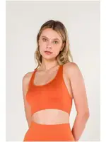 Sırtı Çapraz Askılı Dikişsiz Sporcu Sütyeni FormActive 1610 Turuncu görsel 14