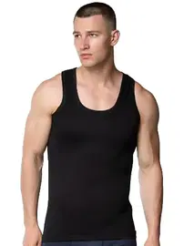 Gümüş Siyah 6lı Erkek Renkli Penye Atlet Gümüş 4003 - 6 Adet