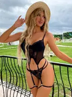 Siyah Büstiyerli Jartiyer Fantezi Takım İzabel 12004 Siyah görsel 4