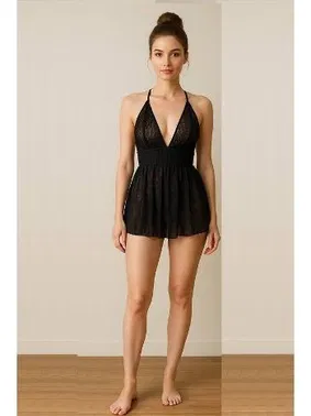 Venlisa Arkası Açık Sırtı Çapraz Askılı Fantazi Gecelik Venlisa 2411 - Alternatif Görünüm