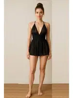 Arkası Açık Sırtı Çapraz Askılı Fantazi Gecelik Venlisa 2411 detay görünüm