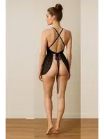 Arkası Açık Sırtı Çapraz Askılı Fantazi Gecelik Venlisa 2411 Görsel