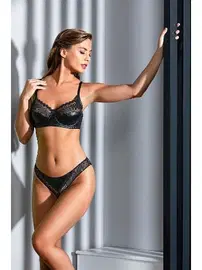 Gallipoli Siyah Deri Toparlayıcı Sütyen Ve Slip Külot Takım Gallipoli MGP31971