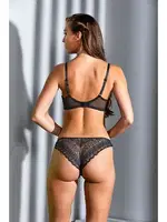 Siyah Deri Toparlayıcı Sütyen Ve Slip Külot Takım Gallipoli MGP31971 Siyah detay görünüm