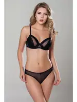 Siyah Dolgusuz Transparan Sütyen Külot Takım Moonlight 2140 Siyah