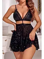 Siyah Erotik Gecelik missisX 50138 Siyah farklı açı