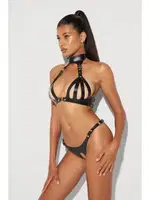 Siyah Harness Fantezi Kostüm missisX 2189 Siyah