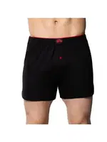 Siyah Havlu Bel Pamuklu Erkek Boxer Gümüş 4020 Siyah detay görünüm