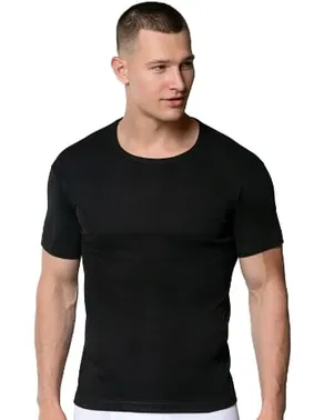 Gümüş Siyah Kısa Kollu Pamuklu Erkek Atlet Fanila Gümüş 4050 - Alternatif Görünüm