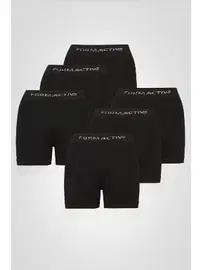 FormActive Siyah Microfiber Likralı Sentetik Yapili Erkek Boxer 6li Set FormActive 4400
