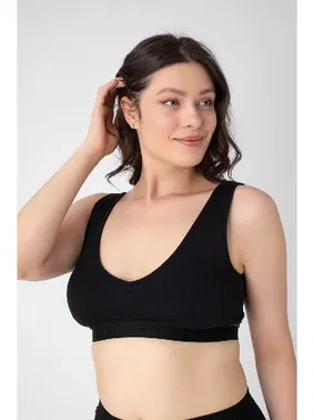 Confeo Siyah Modal Kalın Askılı Kadın Büstiyer Confeo C801-023