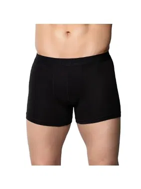 Gümüş Siyah Pamuklu Likralı Erkek Boxer Gümüş 4018 - Alternatif Görünüm