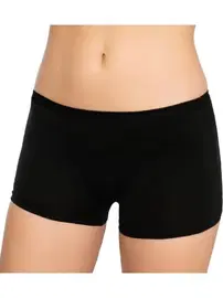 Gümüş Siyah Pamuklu Likralı Kadın Boxer Külot Gümüş 3016 - 6 Adet