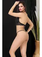 Siyah Sabahlıklı Tanga Sütyen Takım İzabel TS-0903 farklı açı