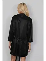 Siyah Saten Sabahlık SHE 2037 Siyah görsel 8